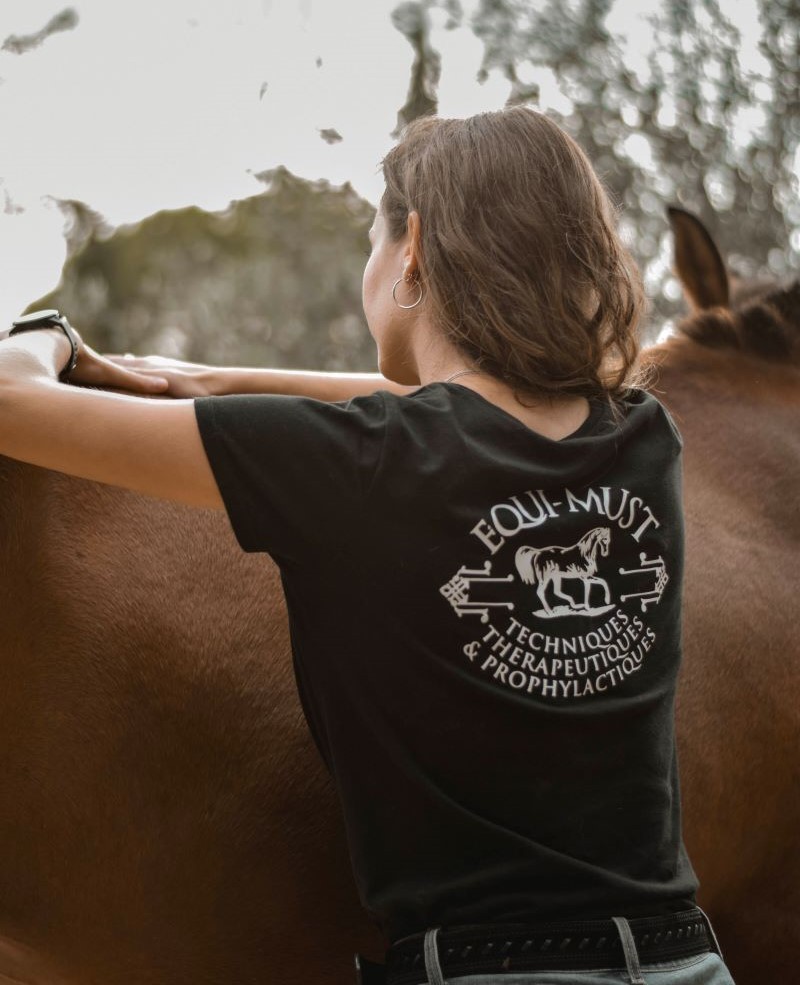 Agate d'Equi Must massant un cheval